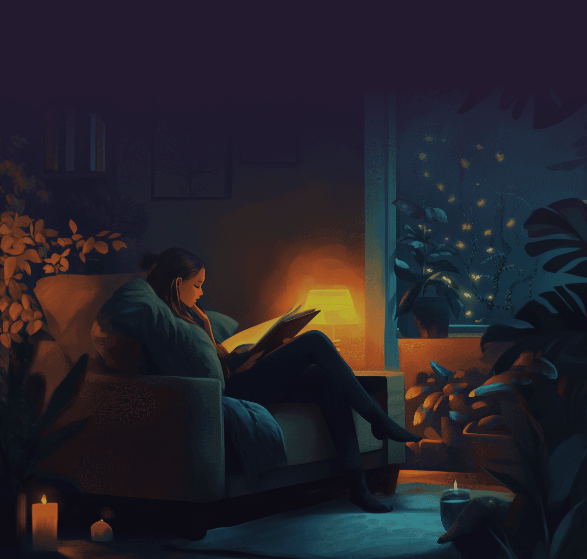 Illustration for Incorporate Evening Wind-Down Practices