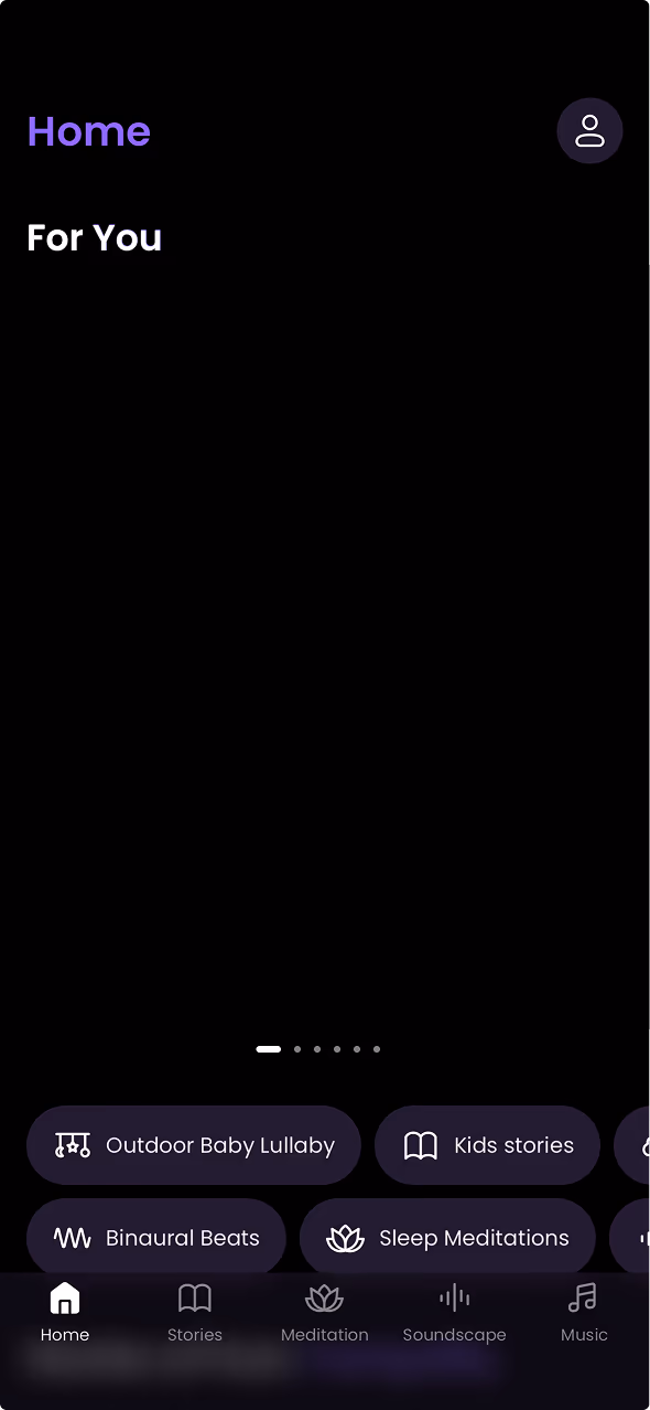 NightWhisper home screen